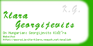 klara georgijevits business card